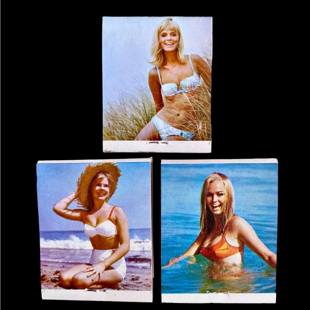 Vintage Lot of (3) Unstruck 1960’s Pin Up Matchbooks Marked Charlie Minty,  NOS